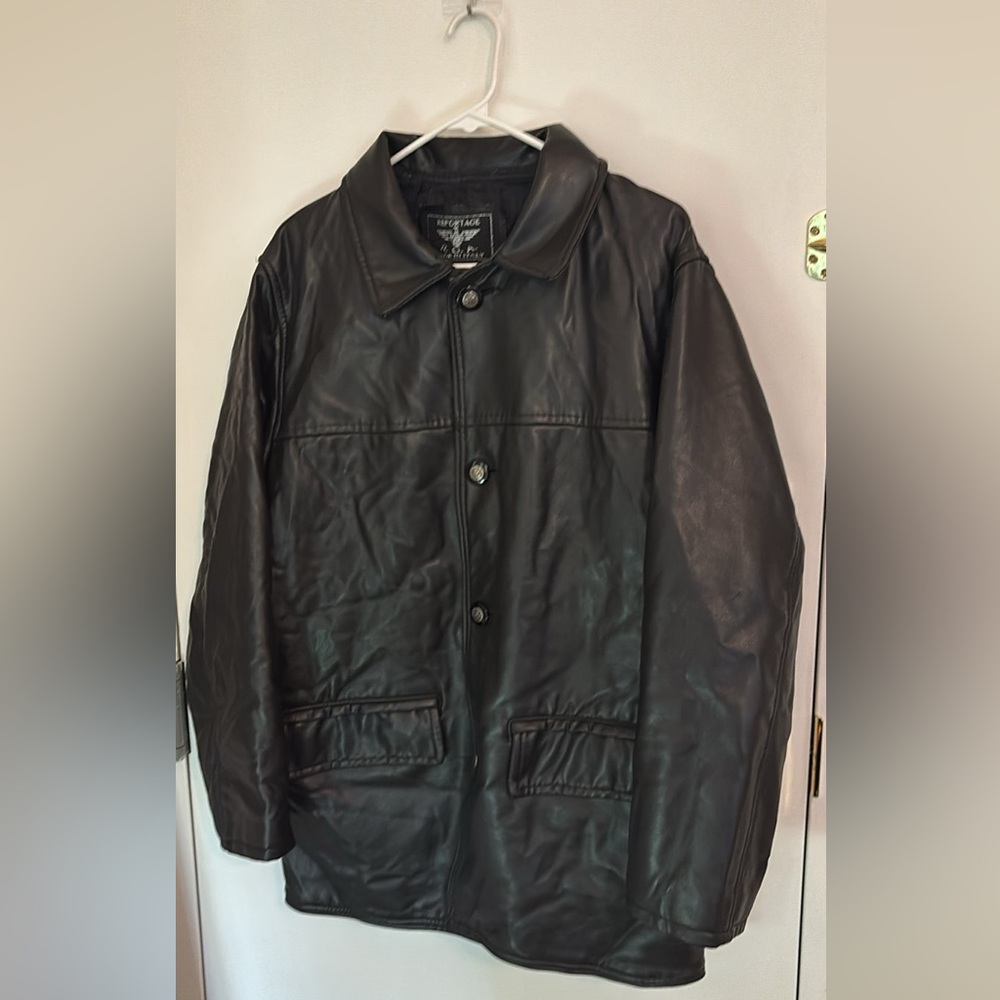 Men’s Vintage Reportage Black Leather Jacket